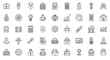 © TAHA - Diverse collection of clean line icons representing various business and technology concepts