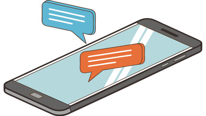 Smartphone Displaying Incoming Text Messages.