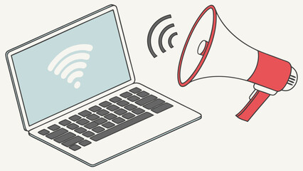 Wireless Laptop Broadcasting with Megaphone.