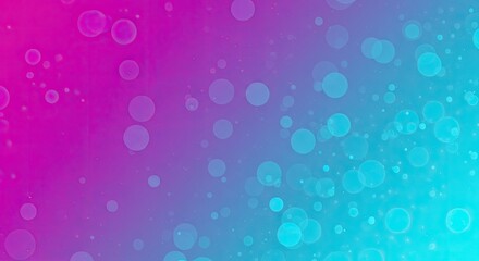 Wall Mural - Abstract Pink and Teal Bokeh Background:  Shimmering Circles and Gradient Transition