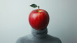 © silvia - Creative interpretation of a person with an apple head in soft colors