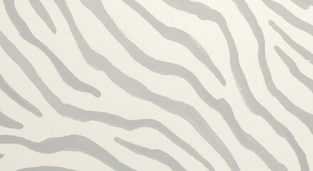 Wall Mural - Abstract Zebra Stripe Pattern: Gray and White, Artistic Texture.