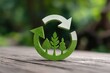 © sha - The circular economy icon on nature background in The concept circular economy for future growth of business and design to reuse and renewable material resources and environment sustainable