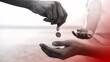 © Amin Rajput - Person transferring coins to another individual showing aid and charity in social support context