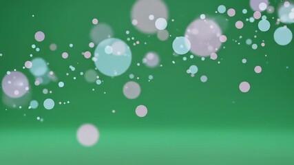 Wall Mural - Particles Float on a Green Backdrop. Use for product displays or special events