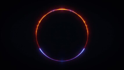 Canvas Print - glow and neon fractal energy circle for vj loops/ add a touch of glow and neon fractal energy to you
