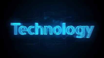 Wall Mural - abstract technological background with the word technology