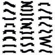 © Asadullah - Collection of black ribbon banners in various shapes and styles