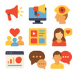 © Abiyoga - Social media marketing icons for boosting engagement on platforms. Ideal for digital marketing companies, social media agencies, and website designs.