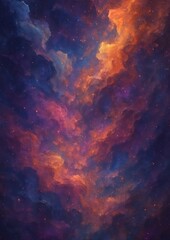 Wall Mural - vibrant cosmic nebula illustration