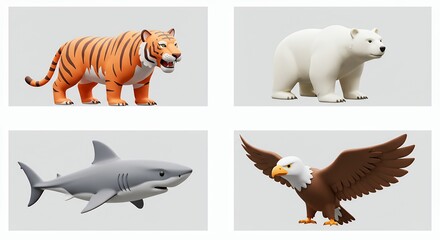  Cartoon animals illustration