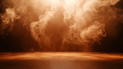 Poster - Steam from hot sand in a dark room