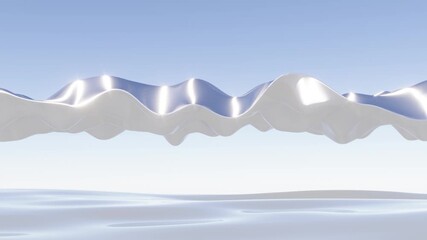 Metal wave on sea bg able to loop endless 4k