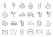 © Riyal - Vector illustration of variety of handdrawn food, drink, and restaurant icons