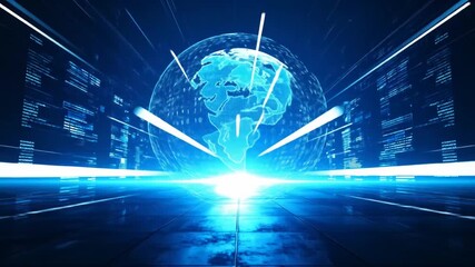 Digital Earth: Global Network Connection Visualization