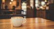 © Melissa - Cappuccino Coffee Cup Close-Up in Cafe, Foam Detail, Cozy Drink