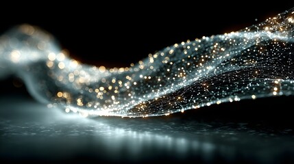 Abstract digital wave of particles. Futuristic point wave. Technology background vector. Vector illustration
