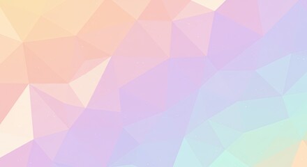 Wall Mural - Pastel Polygon Dreamscape: Geometric Abstract with Soft Gradient and Subtle Sparkle