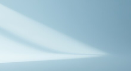 Wall Mural - Serene Light Rays: Abstract Blue Gradient Background with Subtle Shadow Play