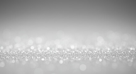 Wall Mural - Silver Glitter Sparkle: Abstract Bokeh Background with Gradient, Elegant and Luxurious Texture