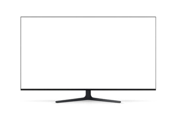 Realistic TV screen mockup with transparent background showing modern device