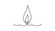 © Irina - Minimalist vector drawing of a candle and flame in a single line.