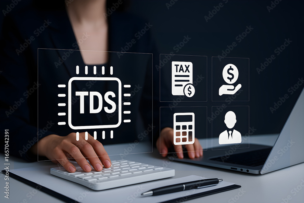 Stock-Foto „TDS System Concept, Tax Deduction System (TDS) software ...