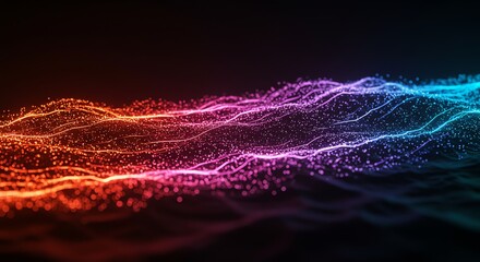 Wall Mural - colorful light trails abstract flowing lines