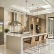 © fabrian - Modern kitchen with island and pendant lights
