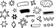 © DesignVectX - Hand Drawn Starburst and Arrow Doodle Elements Vector Illustration Set