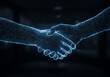 © Sahnaj - Digital handshake representing future technology and partnership