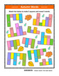 © ratselmeister - Autumn season word game. English language. Match the halves to make 5 squares and reveal 5 words. Answer included.