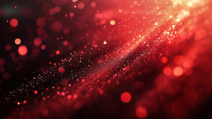Wall Mural - A red background with particles or elements randomly drifting in space.