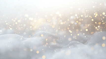 Wall Mural - A white background with particles or elements randomly drifting in space. 
