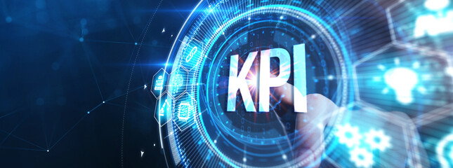 Wall Mural - KPI Key Performance Indicator for Business Concept. Business, Technology, Internet and network concept.