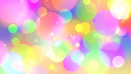 Wall Mural - Abstract background with a colorful bokeh of bright, blurred, and glowing lights