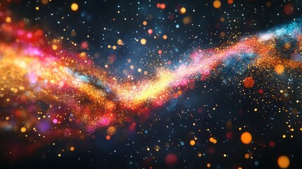 Wall Mural - a stunning cosmic scene comes alive with vibrant colors and ethereal patterns. explore the beauty of