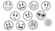 ©  MST RABEYA  BEGUM - Diverse cartoon faces with varied expressions and a money symbol