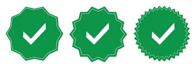 tick mark with checkbox icon. green checkmark sign for app, ui, website. vector illustration on transparent background.