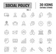 © ARIF MIFTAHUL ANWAR - Social Policy Icon set.  Containing education, reform, services, welfare, health care, legislation, society, and more. Vector illustration