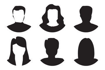 Poster - profile id male female grey vector design