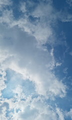 Wall Mural - blue sky with puffy clouds