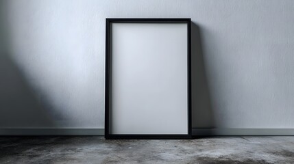 Wall Mural - blank modern black framed wall display