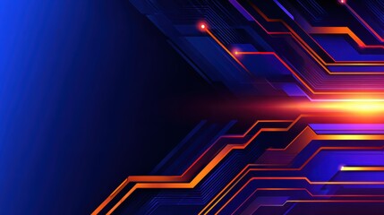 Wall Mural - abstract digital background with vibrant lines and glowing elements creating a futuristic design