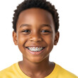 © Shilpi - smiling boy with dental braces on Isolated transparent background png. generated with AI