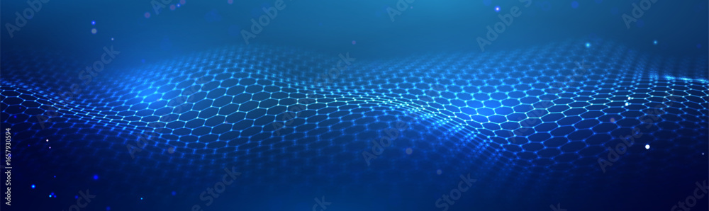 Hexagon medical tech background with honeycomb patterns and blue ...