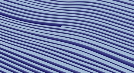 Wall Mural - abstract parallel lines in blue and light blue form a wavy pattern