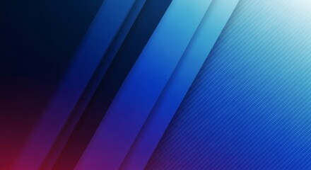 Canvas Print - diagonal layers of blue purple and red gradient with textured lines