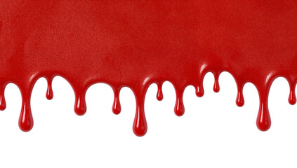 Wall Mural - crimson cascade visualizes a vibrant and textured flow with a glossy effect, creating a striking
