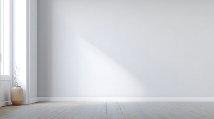 Wall Mural - minimal abstract light gray background for product presentation. soft window shadow and light overla